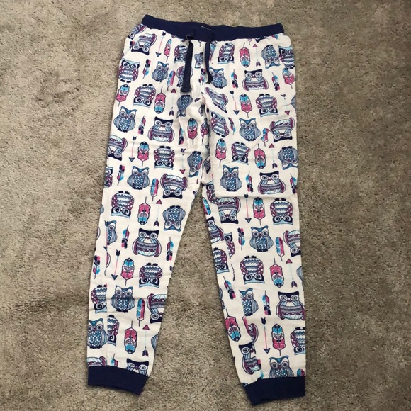 Relativity Owl Print Pajama Pants Small 